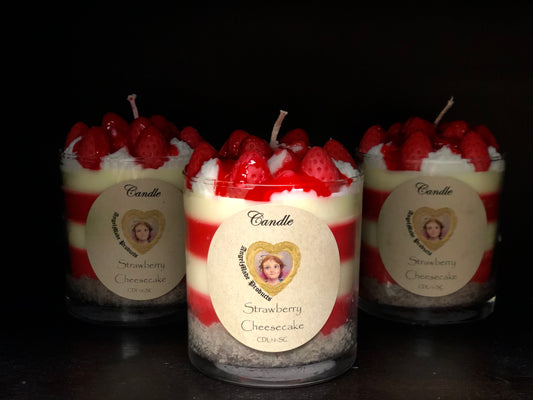 Gourmet Strawberry Cheesecake Candles