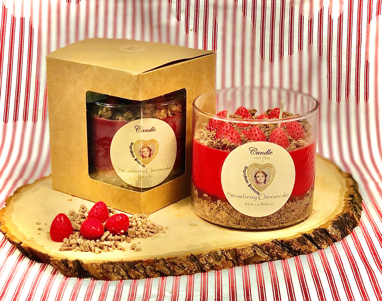 Gourmet Strawberry Cheesecake Candles